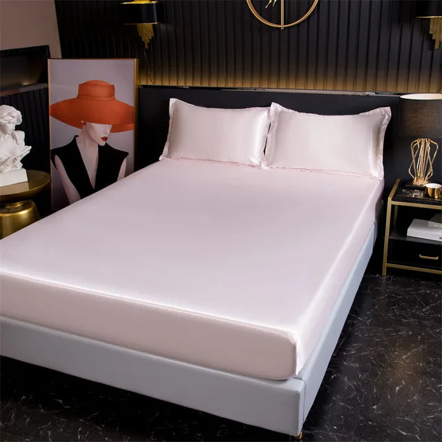 Silk Satin Mattress Protector with Silk Panel – Washable Mattress Cover for Simmons Beds, Mattress Fabric Protector