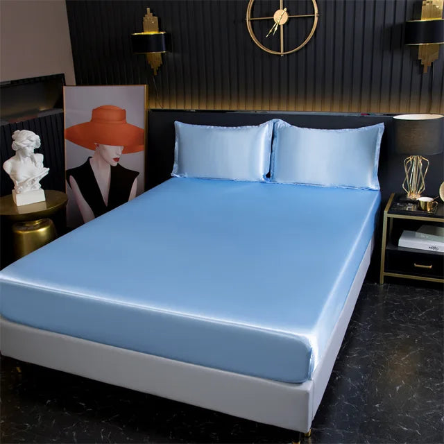 Silk Satin Mattress Protector with Silk Panel – Washable Mattress Cover for Simmons Beds, Mattress Fabric Protector
