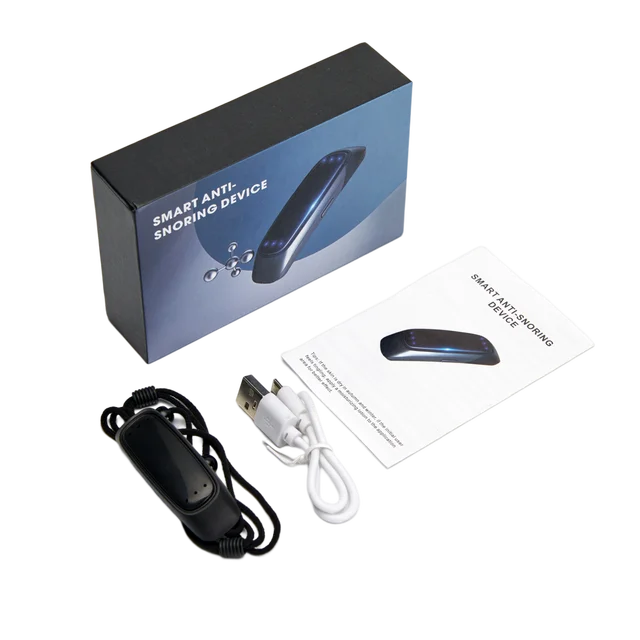 Smart Anti-Snoring Device - EMS Pulse Snore Stopper, Portable Sleep Aid with Noise Reduction & Muscle Stimulation