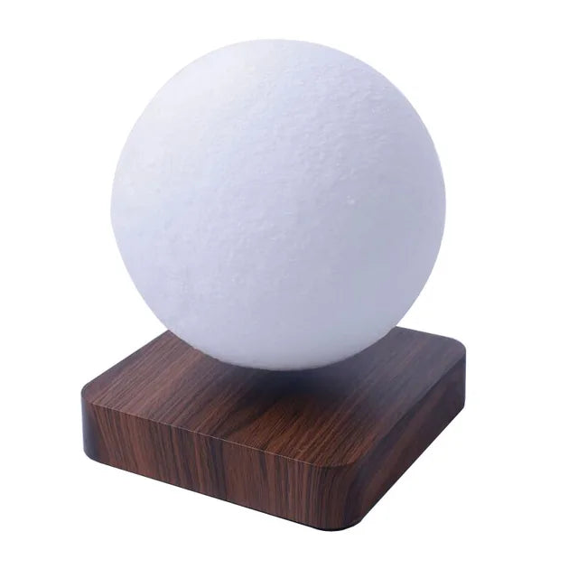 3D Printing LED Moon Lamp – Creative Touch Magnetic Levitation Night Light with 3 Colors, Rotating Floating Desk Lamp Gift