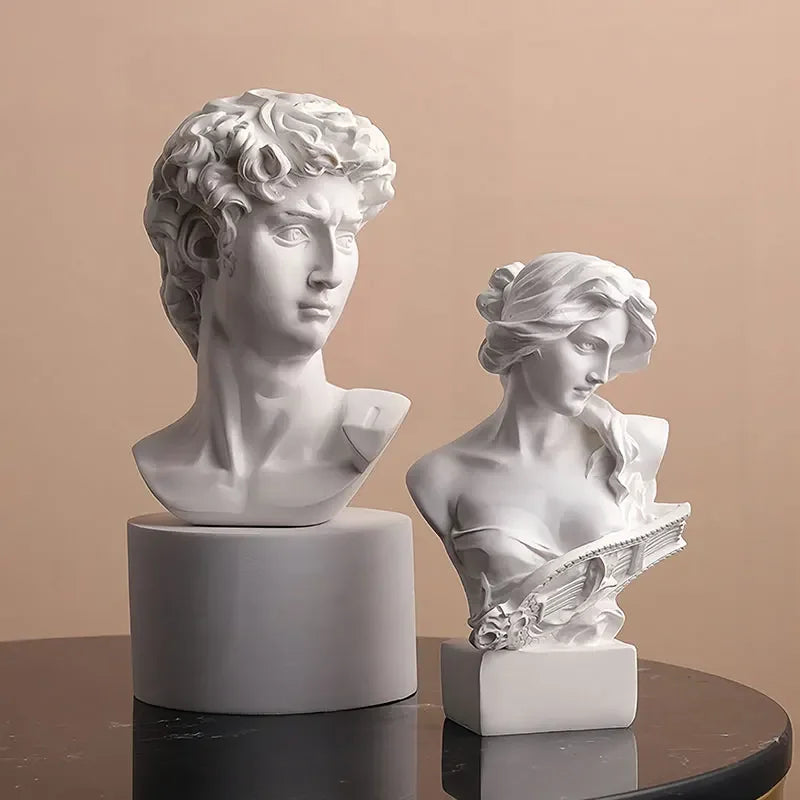 Exquisite Apollo Bust - Majestic Greek and Roman Sun God Resin Sculpture for Stunning Home Decor