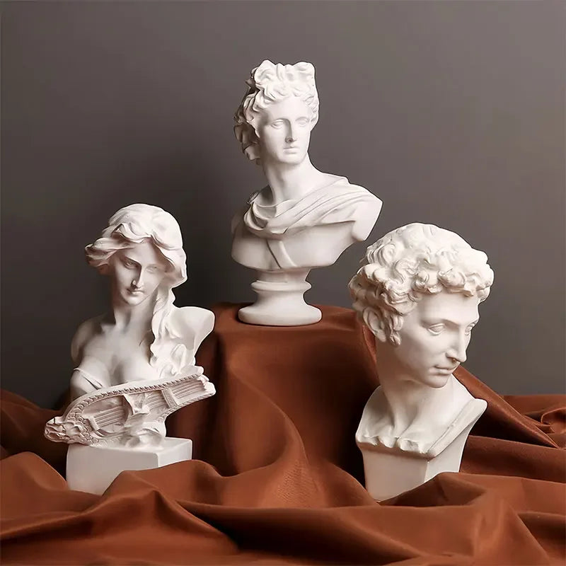 Exquisite Apollo Bust - Majestic Greek and Roman Sun God Resin Sculpture for Stunning Home Decor