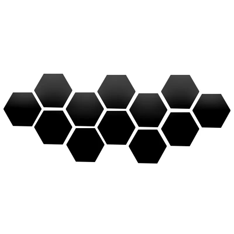 Stunning 3D Hexagon Mirror Wall Stickers in Rose Gold – Perfect for DIY Home Decor! Available in 6 or 12 pcs for Living Room, Bedroom, and Bathroom Makeovers.