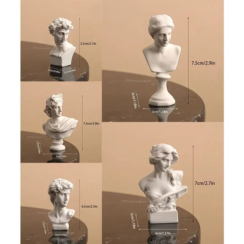 Exquisite Apollo Bust - Majestic Greek and Roman Sun God Resin Sculpture for Stunning Home Decor