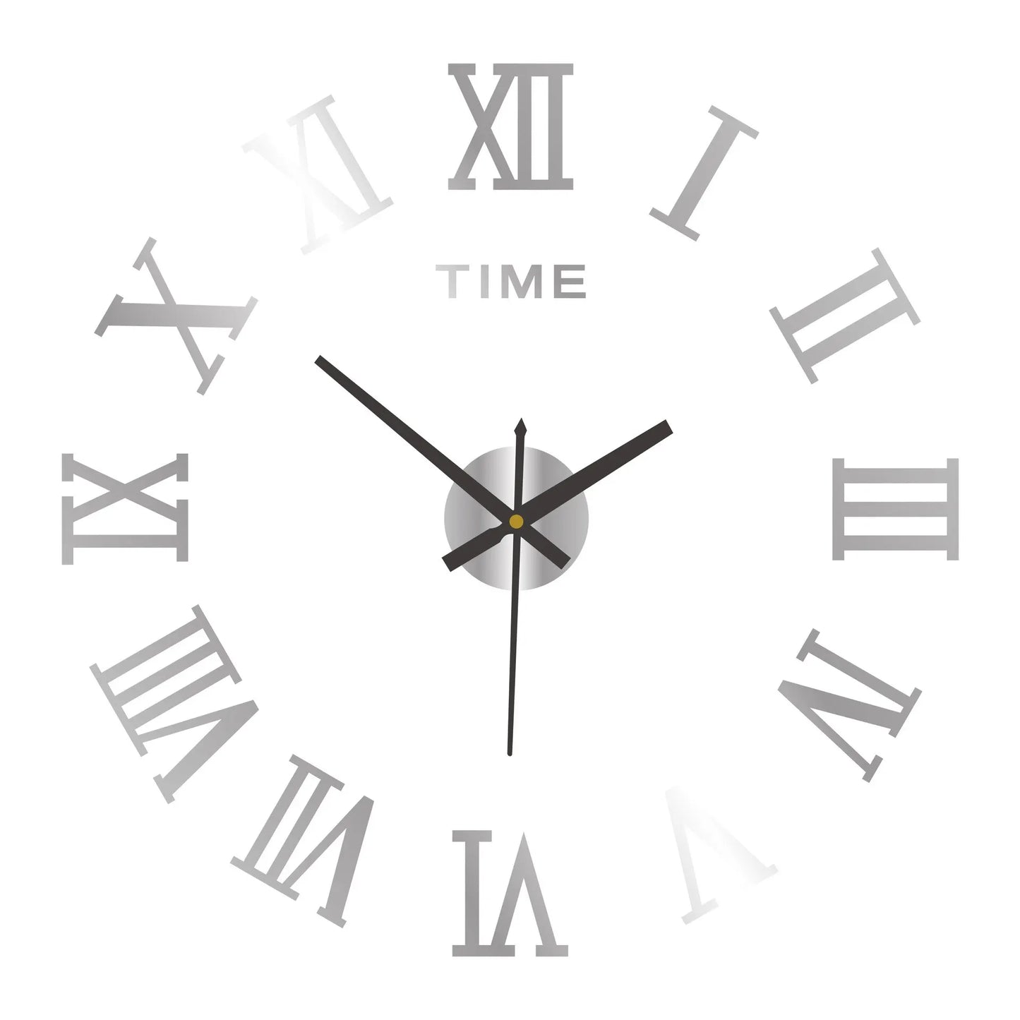 Stylish 3D Acrylic Round Wall Clock with Roman Numerals β DIY Mirror Design, Perfect for Any Space!