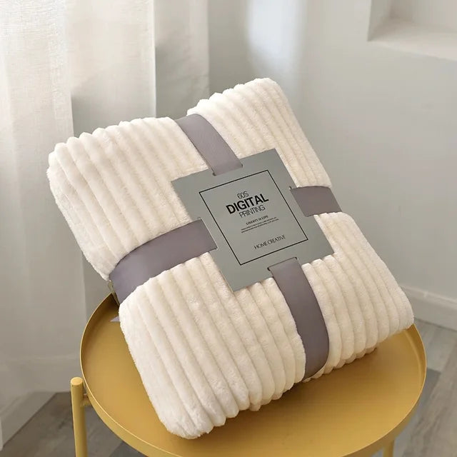 70x100cm Milk Velvet Blanket – Soft Coral Fleece Bed Sheet for Dormitory, Sofa &amp; Air Conditioning Nap
