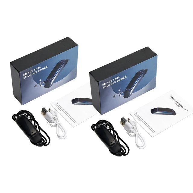 Smart Anti-Snoring Device - EMS Pulse Snore Stopper, Portable Sleep Aid with Noise Reduction &amp; Muscle Stimulation
