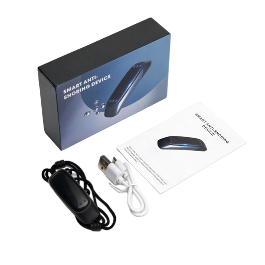 Smart Anti-Snoring Device - EMS Pulse Snore Stopper, Portable Sleep Aid with Noise Reduction &amp; Muscle Stimulation