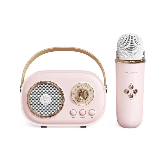 Bluetooth Speaker with Wireless Microphone Support - Karaoke, TF Card, FM Play, HIFI Bass, Handsfree Calling - Perfect Birthday Gift for Kids