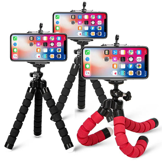 Sponge Octopus Tripod: Your Perfect Portable Mobile Phone and Camera Holder with Clip