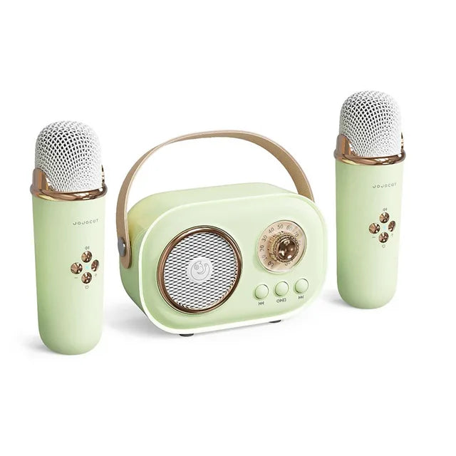 Bluetooth Speaker with Wireless Microphone Support - Karaoke, TF Card, FM Play, HIFI Bass, Handsfree Calling - Perfect Birthday Gift for Kids